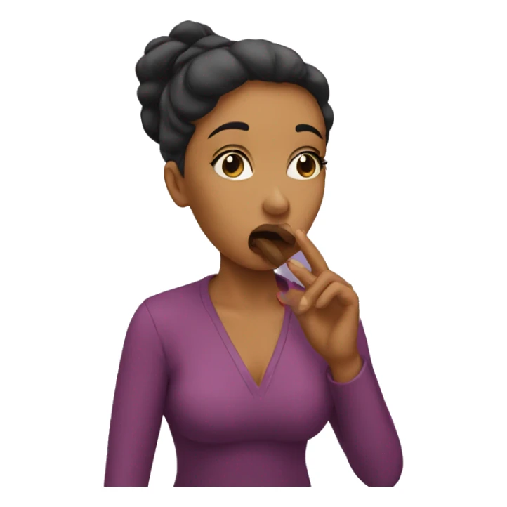 Women blowing a kiss sticker