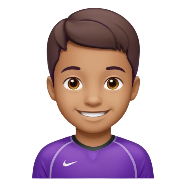 child with purple jersey sticker