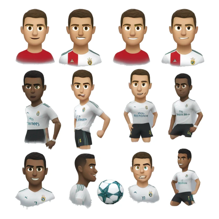Cristiano Ronaldo play champions league football  sticker