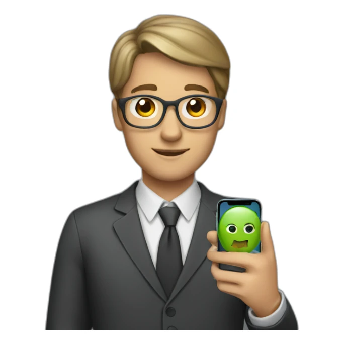 A teacher with an iPhone in his hand sticker