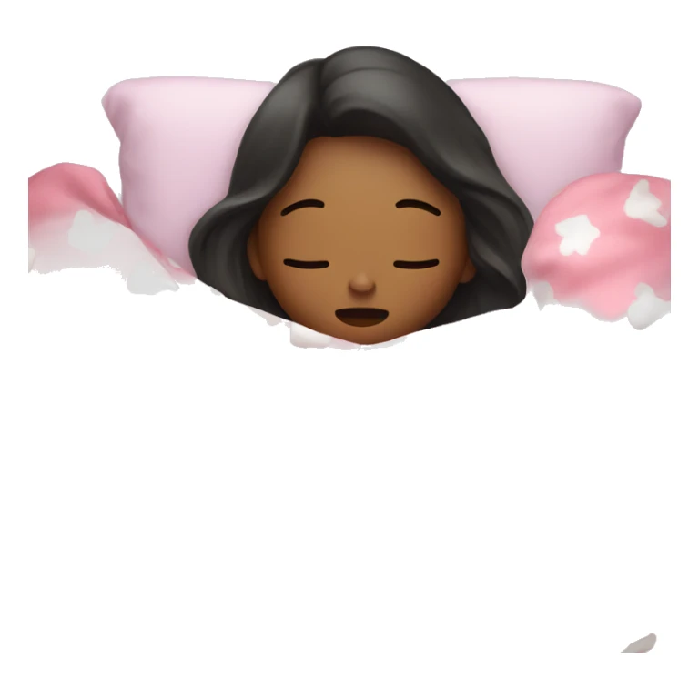 girl crying in bed with hello kitty blanket  sticker