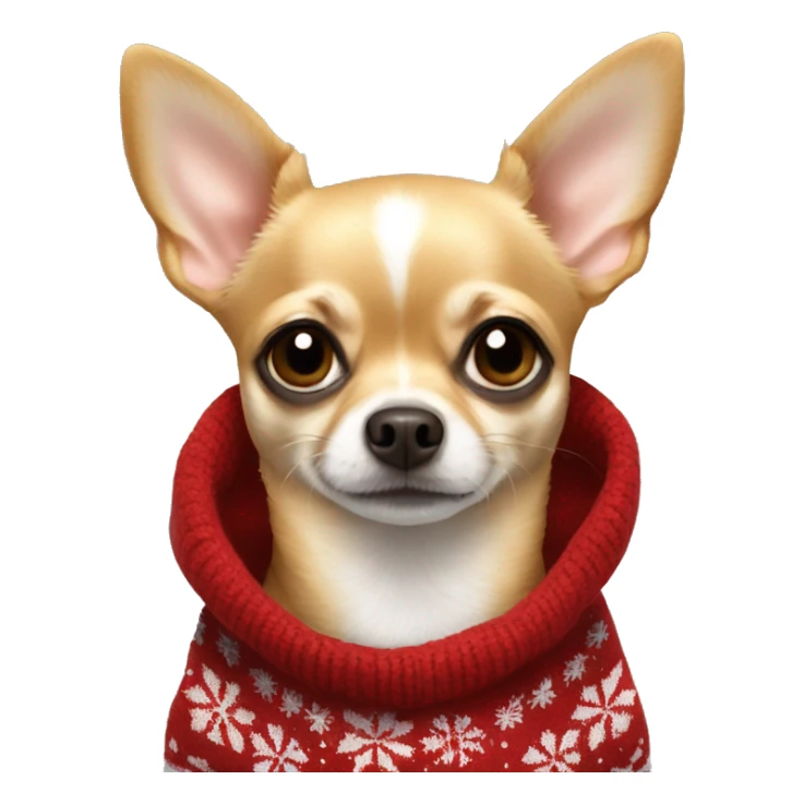 Chihuahua with Christmas sweater  sticker