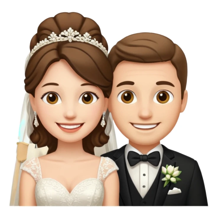 a man and a woman getting married sticker