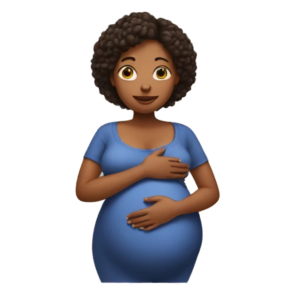 pregnant woman crossing her hands sticker