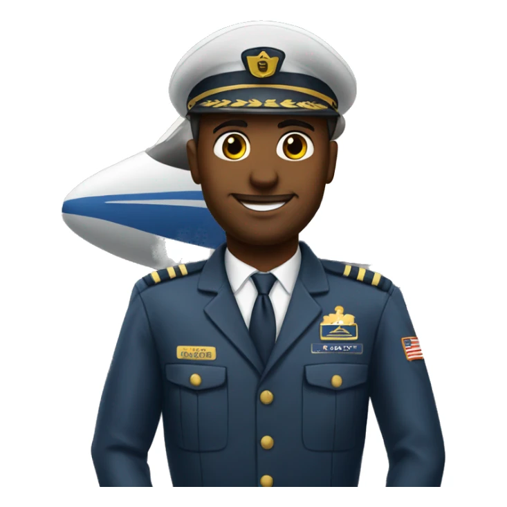 pilot stay near the plane sticker