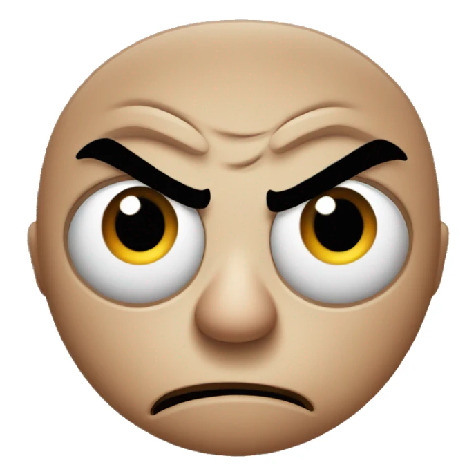 Angry face with small eyes looking furious and angry 😠  sticker