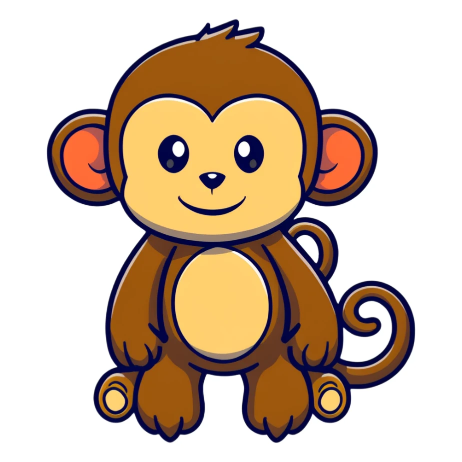 happy monkey sticker