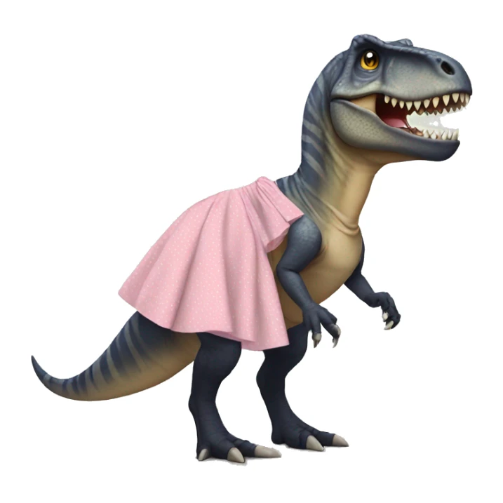 T. rex wearing a dress sticker