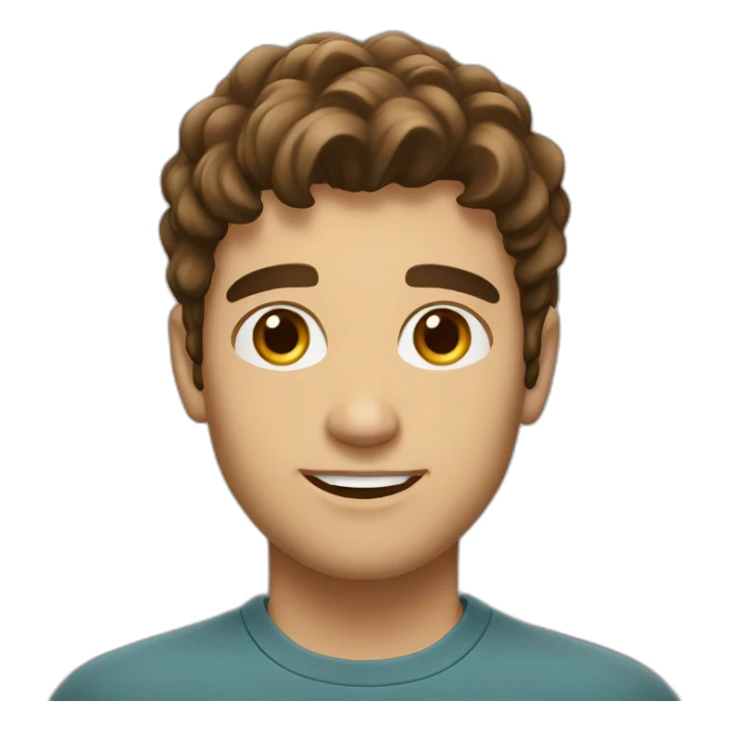 cool salesman with brown hair aged 20 and brown eyes sticker