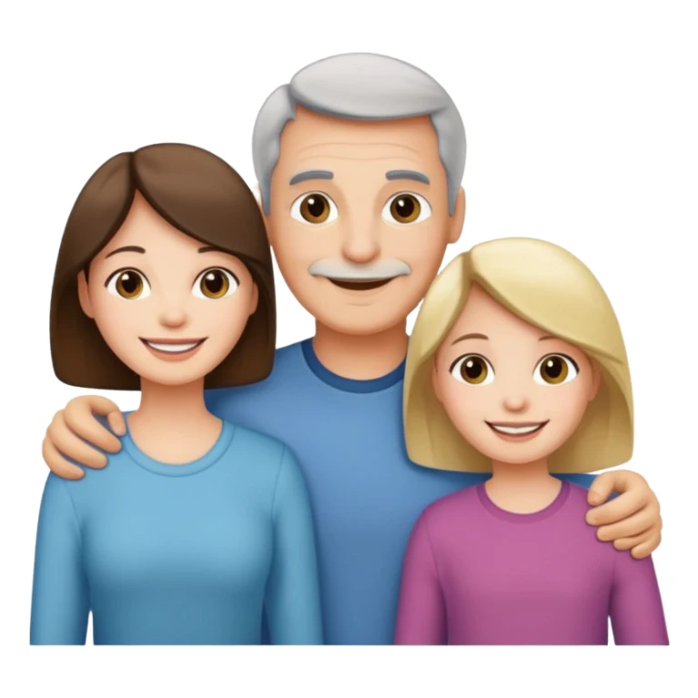 Familia : papá , mamá , hija mayor , hija menor. sticker