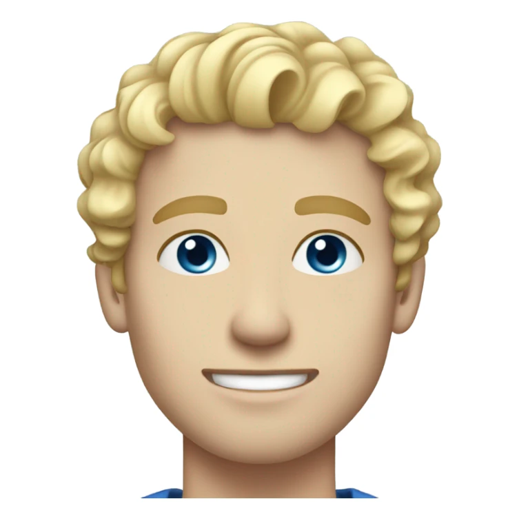 light curl blonde 30yo man blue eyed pale skin sticker