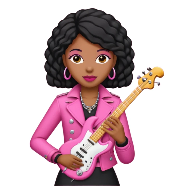 pink musician black woman  sticker