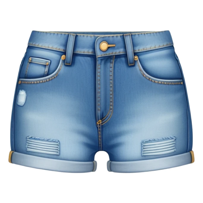 ultra realistic denim booty shorts sticker