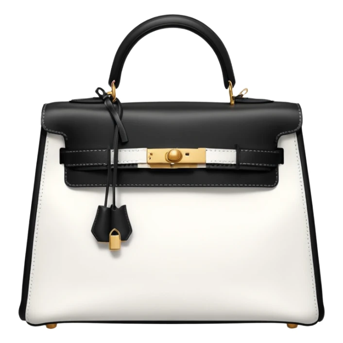 black and white kelly hermes bag sticker