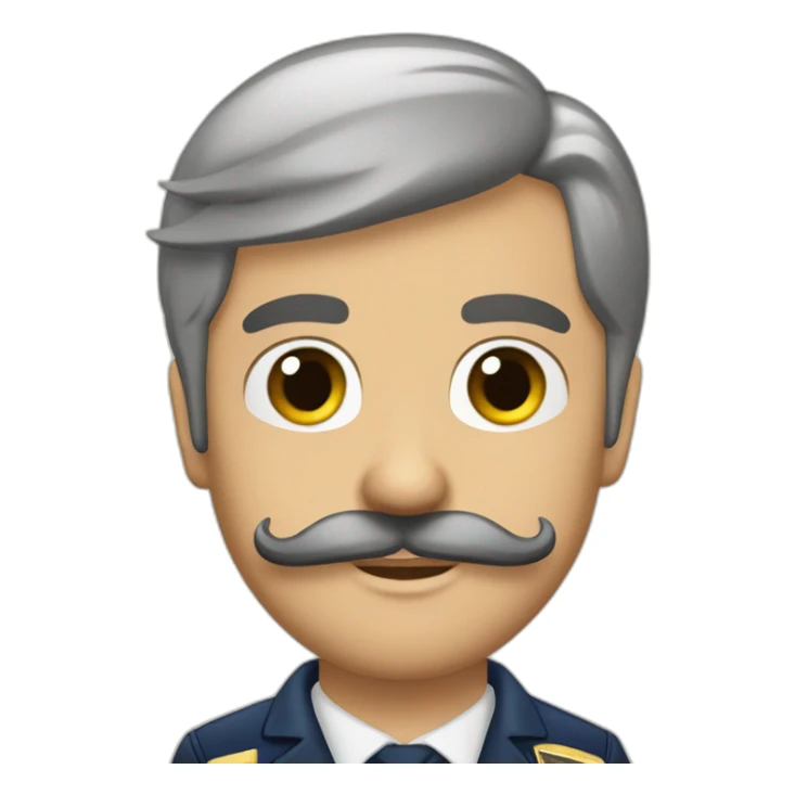 Luis Altamuro airbus pilot with moustache+goatee circle beard sticker