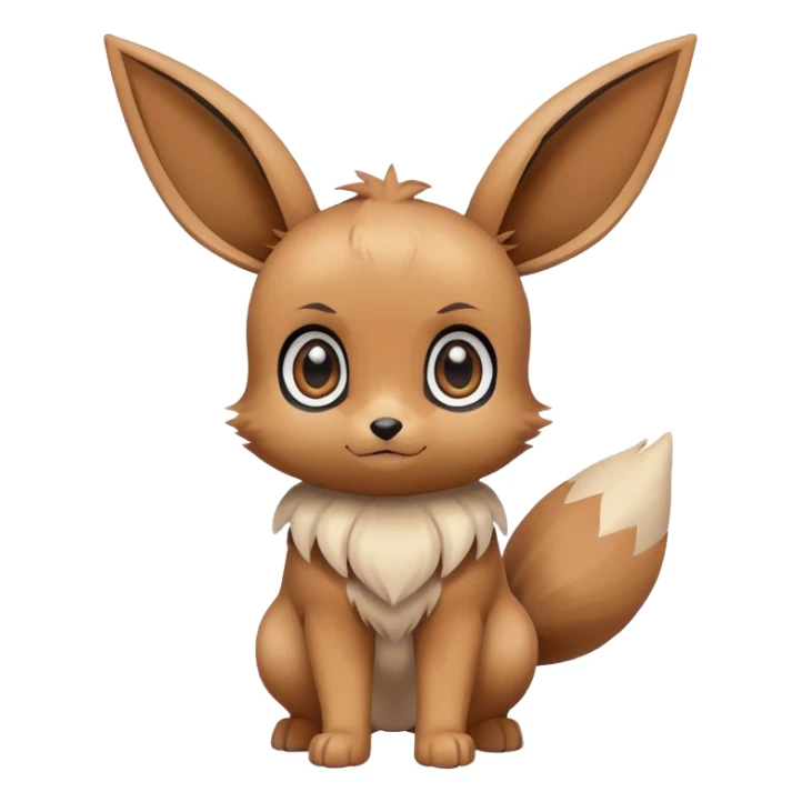 Eevee, big eyes, Pokémon, anime, adorable, full body sticker