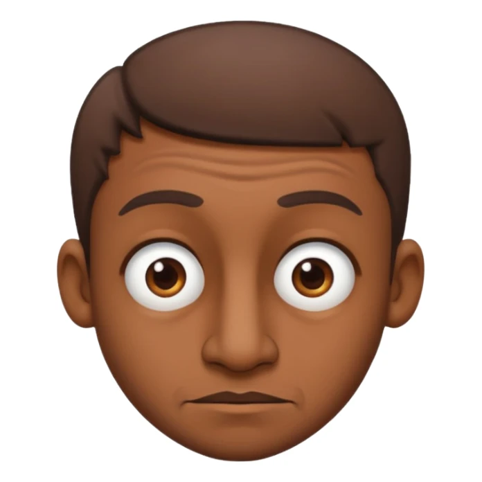 Ugly guy with brown short hair and a big nose sticker