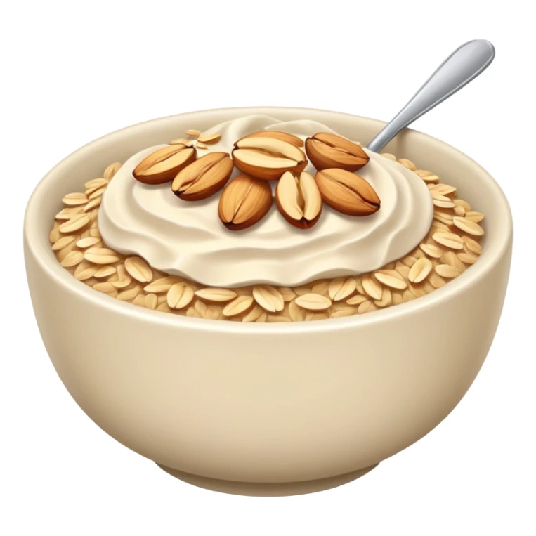 create a bowl with oat emoji ios style sticker