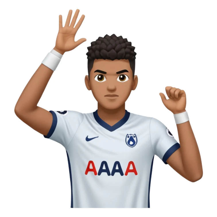 Dominic solanke tottenham Hotspur footballer doing naruto celebration sticker