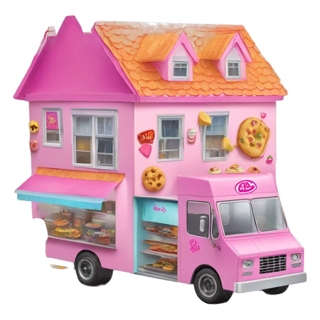 Barbie’s dream house and food truck  sticker
