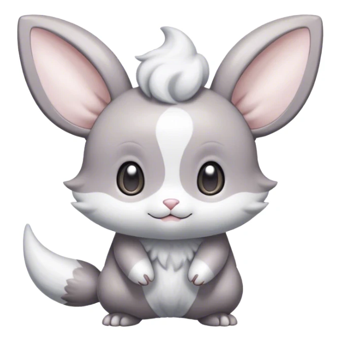 Shiny Minccino-Espurr-Cinccino-creature-hybridi sticker