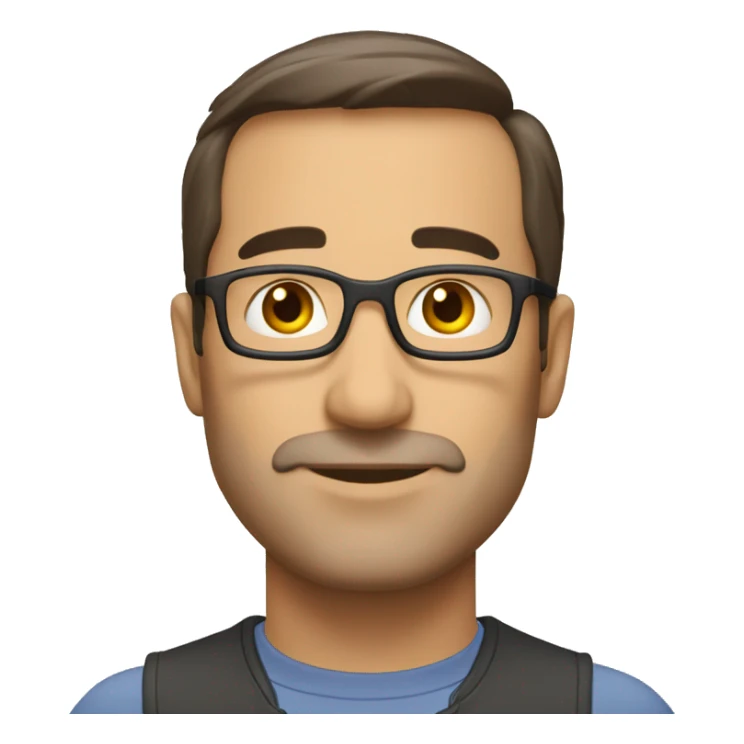 monsieur 45 ans brune visage clair directeur sticker