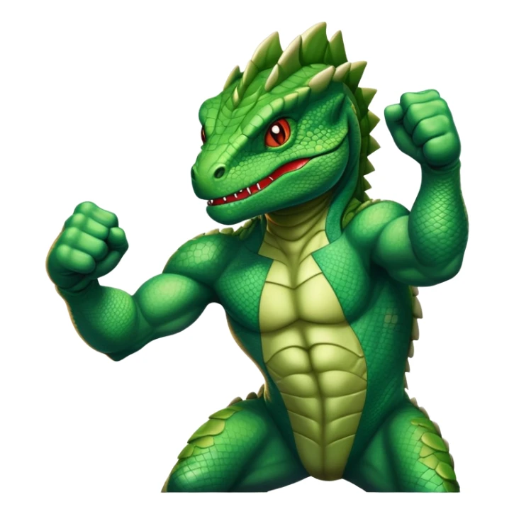 Reptilian lizard person doing the fight the power raised fist sticker