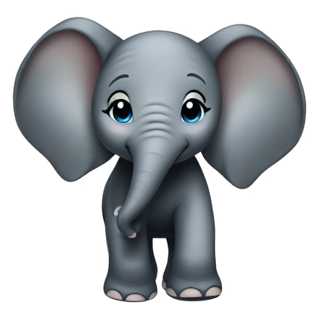 The baby elephant is wearing black boots sticker