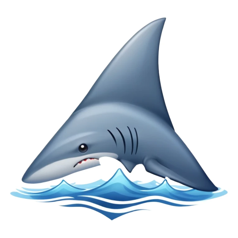 shark fin poking out above water sticker