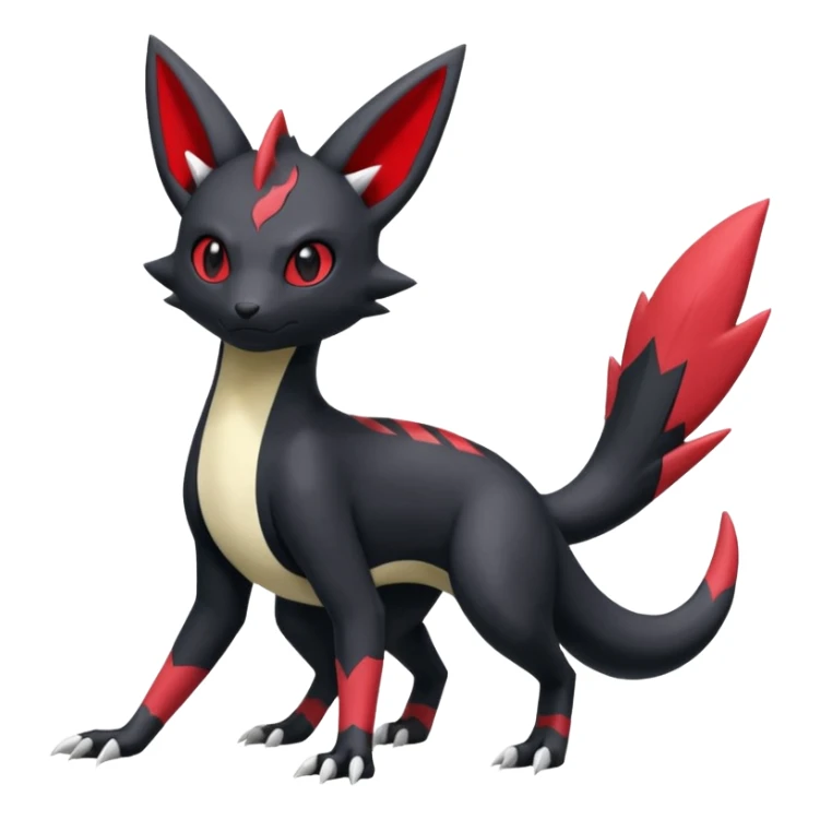 Sneasel-Salandit-Zangoose-Genesect-Umbreon-fusion-hybrid, full body sticker