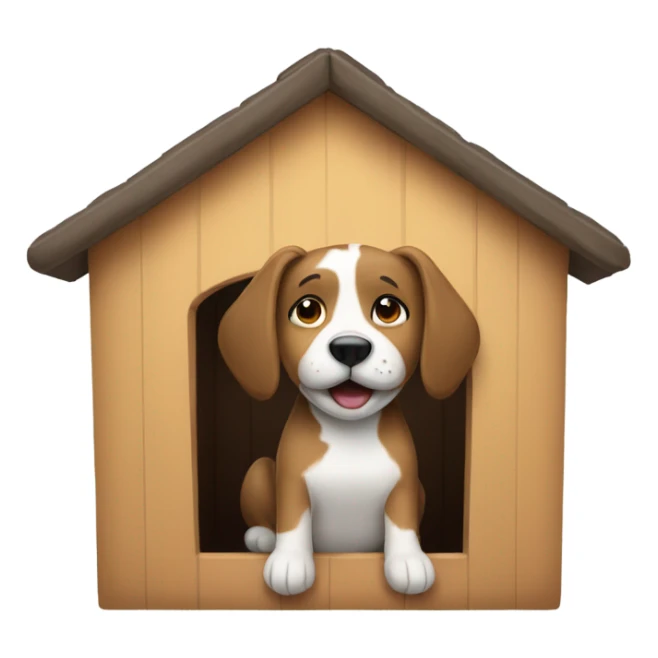 A female person in a dog house  sticker