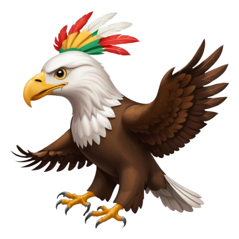 an eagle with its back turned and the Kurdistan flag on its back sticker