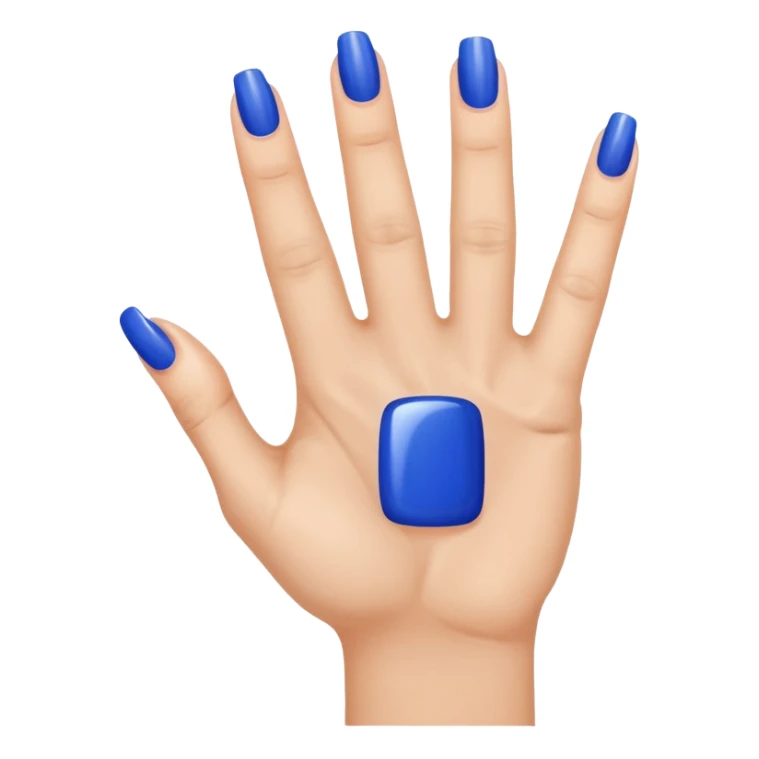 a woman's hand with blue nails is a like gesture sticker