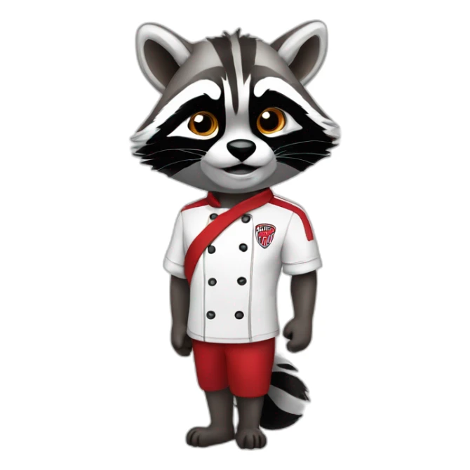 racoon cheff with River Plate T-shirt sticker