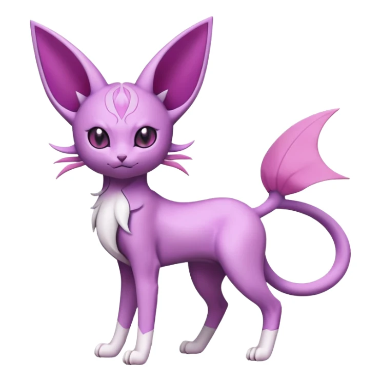 Espeon-Skitty-Fakémon-hybrid-creature (full body)  sticker