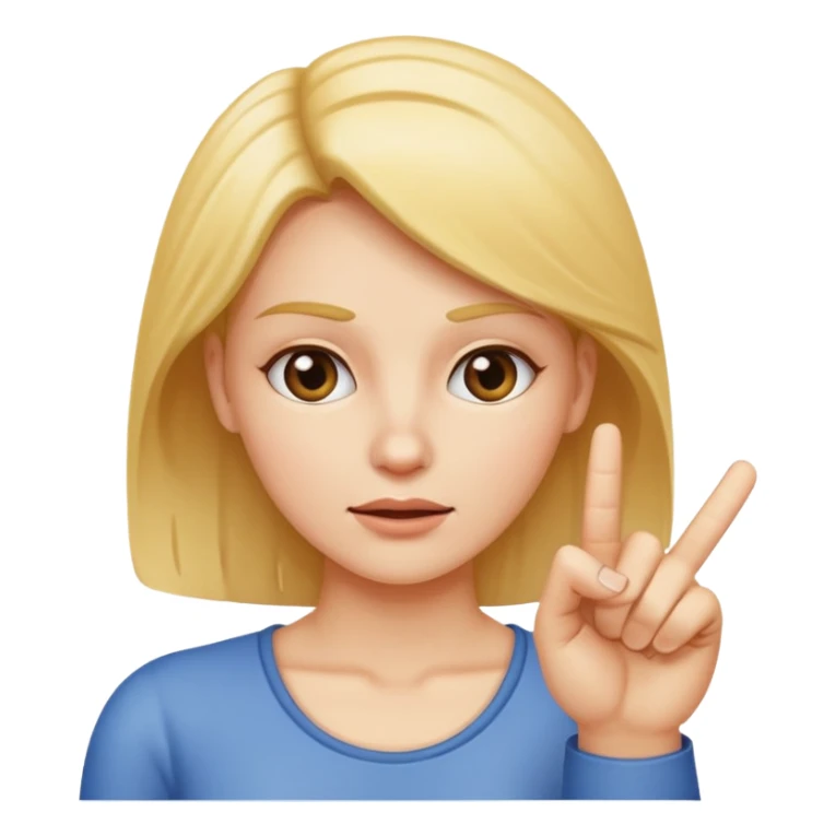 Female shaking index finger saying no sticker