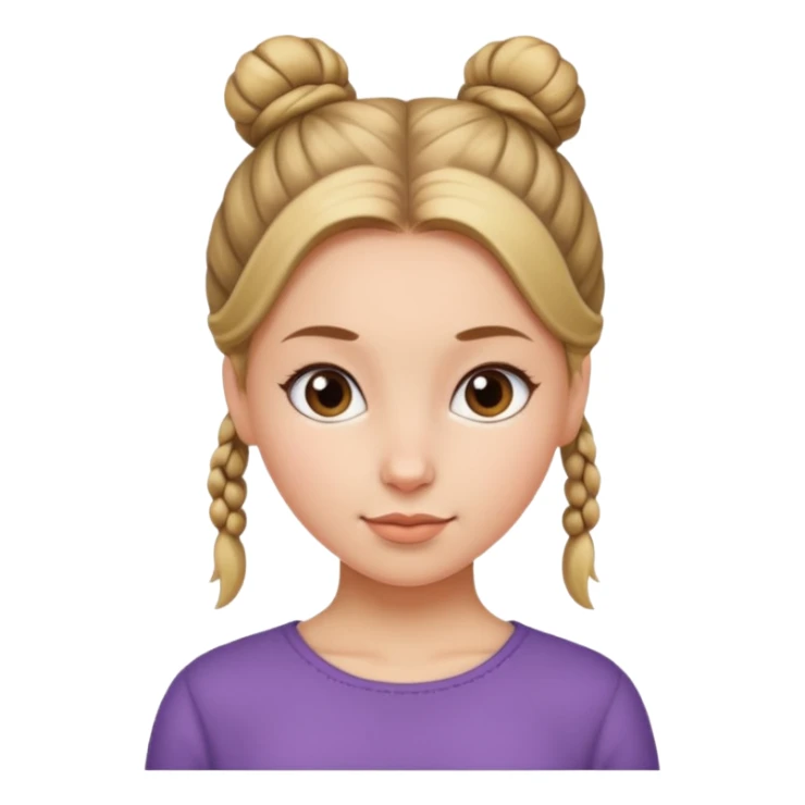 girl with hair in one bun sticker