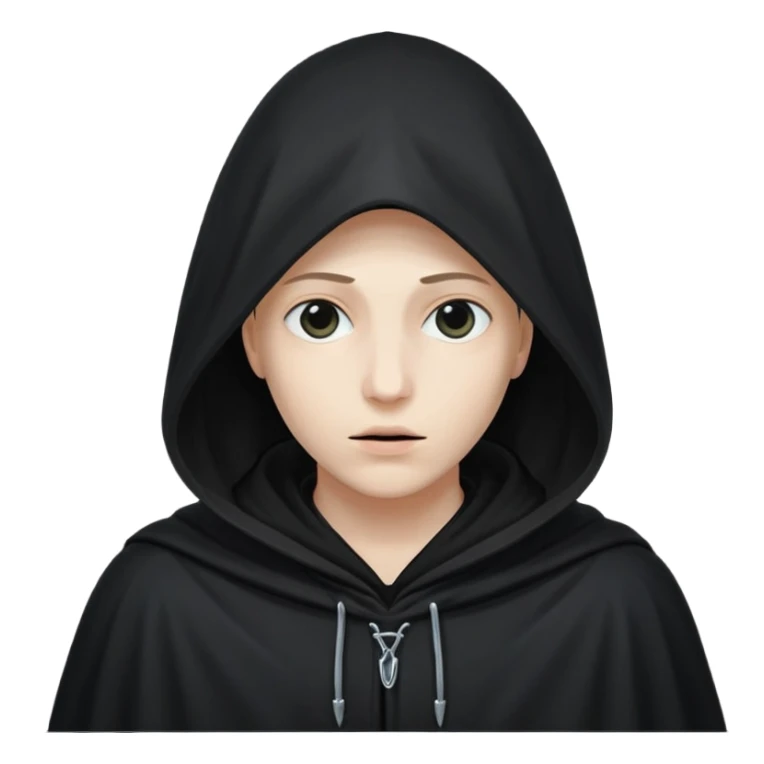 mysterious hooded cant see face from shadow sticker