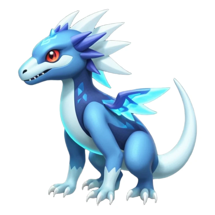 Neon Vibrant Pulsating Trail-glowing Chromatic Trico-Absol-Salamence-Salandit-Silvally-fusion-hybrid sticker