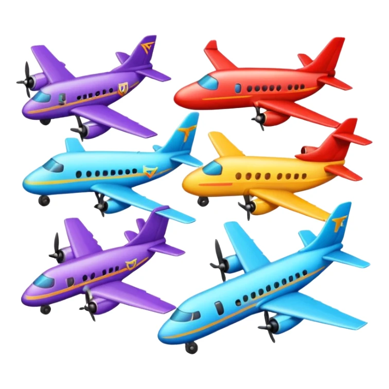 Twitch channel emojis for an aviation themed discord sticker