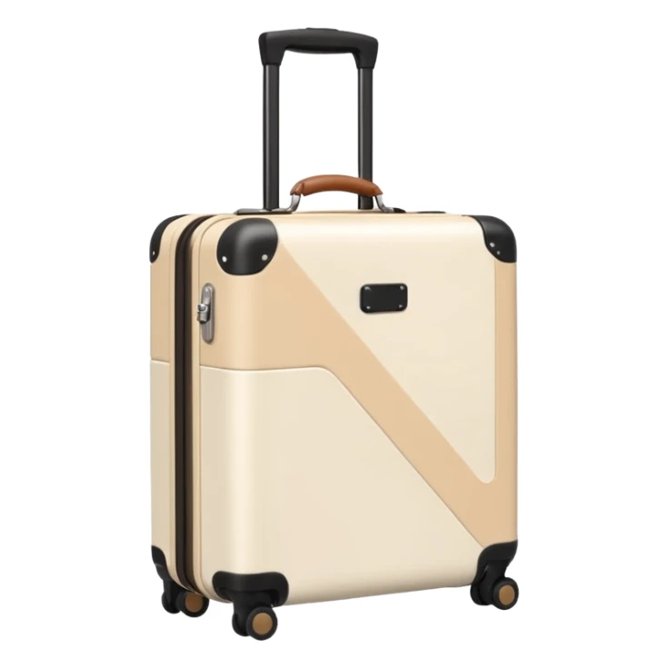 aesthetic ivory minimal luggage sticker