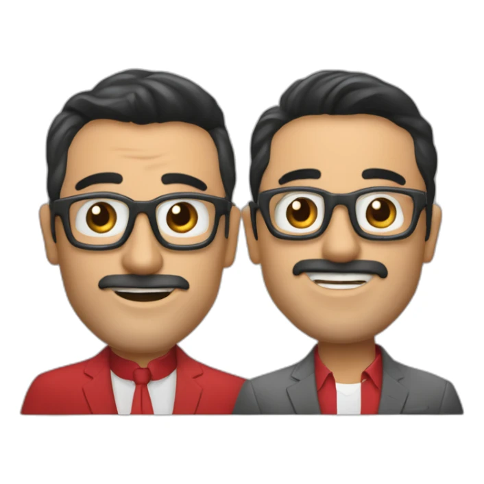 andreu buenafuente & berto romero as radio talkshow hosts sticker