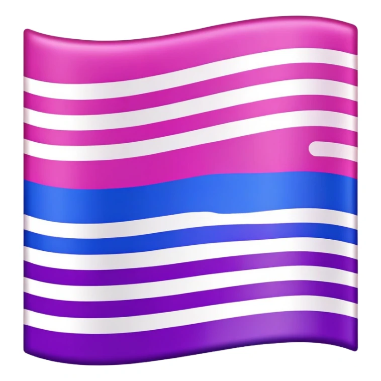 Bisexual pride flag with pink, purple, and blue horizontal stripes sticker