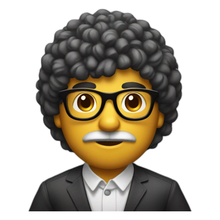 Anibal, flaco, con lentes, pelo negro, liso, 30 años sticker