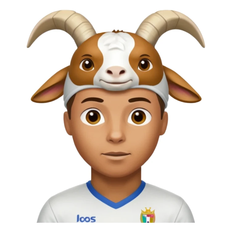 I want Ronaldo in Madrid and something over his head saying GOAT sticker