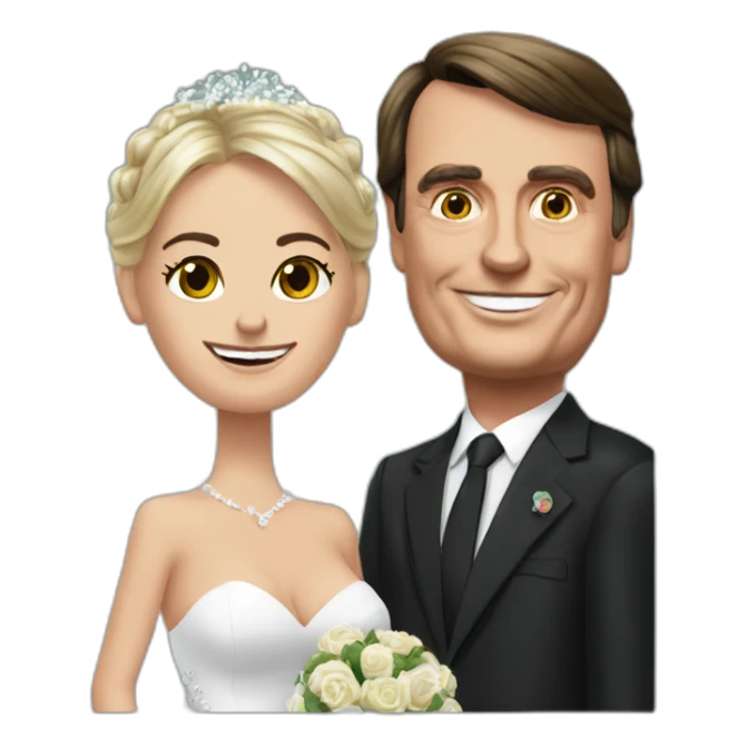 Jair Bolsonaro marrying Donald trump sticker