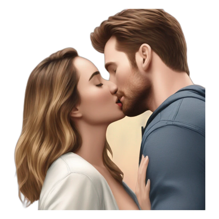 Chris Evans kissing Ana de Armas sticker