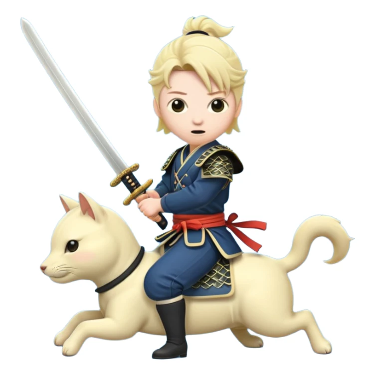 A penis holding a samurai sword riding a pussy sticker