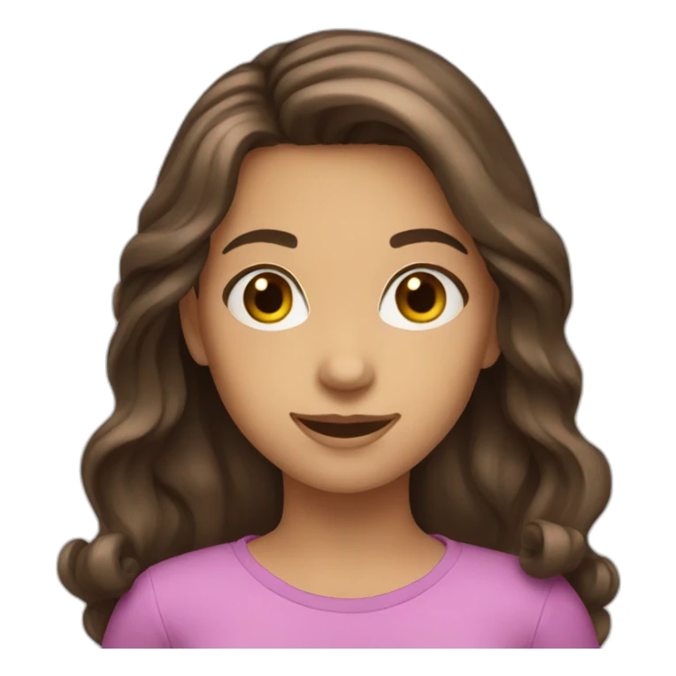 Brunette girl 14 years old say hi sticker