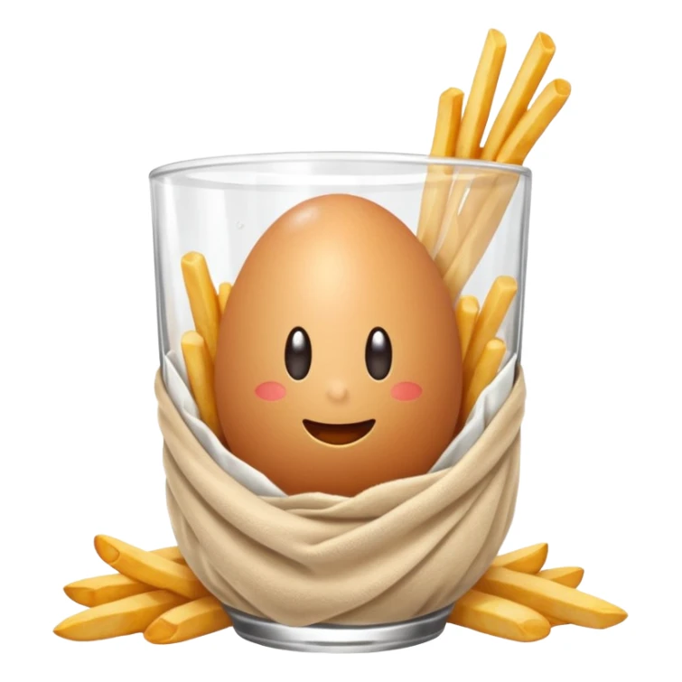 And egg wrapped in a blanket with mcdonalds fries and a coke sticker